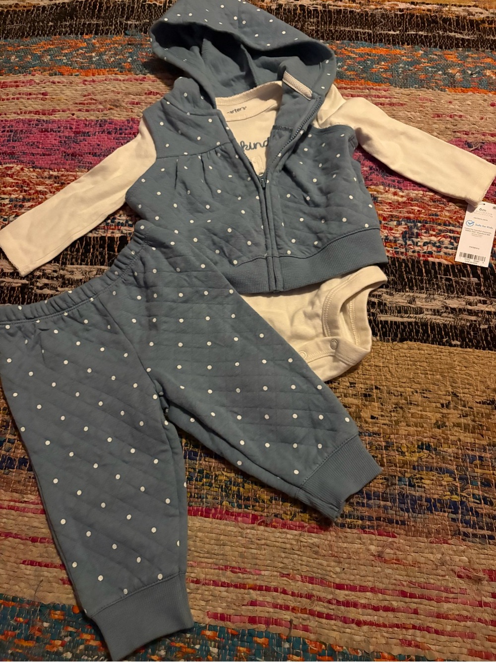 Carter's Blue and Cream Baby set